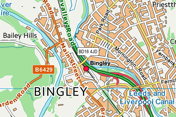 Map of BINGLEY SIZZLING LOUNGE LTD at district scale