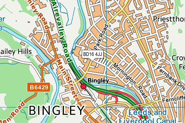 BD16 4JJ map - OS VectorMap District (Ordnance Survey)