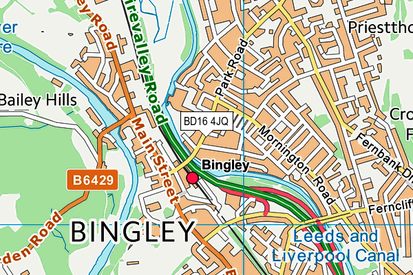 BD16 4JQ map - OS VectorMap District (Ordnance Survey)