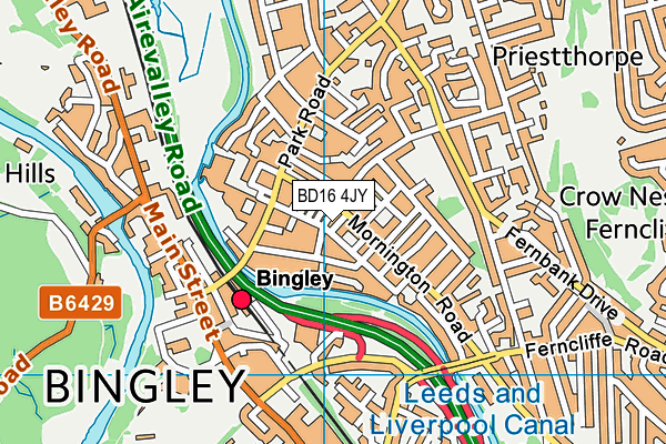 BD16 4JY map - OS VectorMap District (Ordnance Survey)