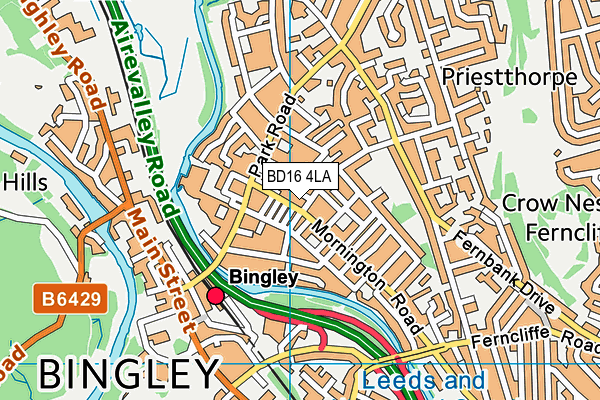 BD16 4LA map - OS VectorMap District (Ordnance Survey)