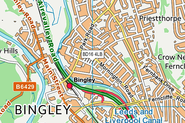 BD16 4LB map - OS VectorMap District (Ordnance Survey)