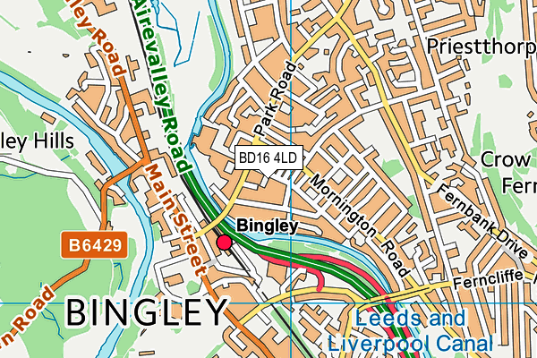 BD16 4LD map - OS VectorMap District (Ordnance Survey)