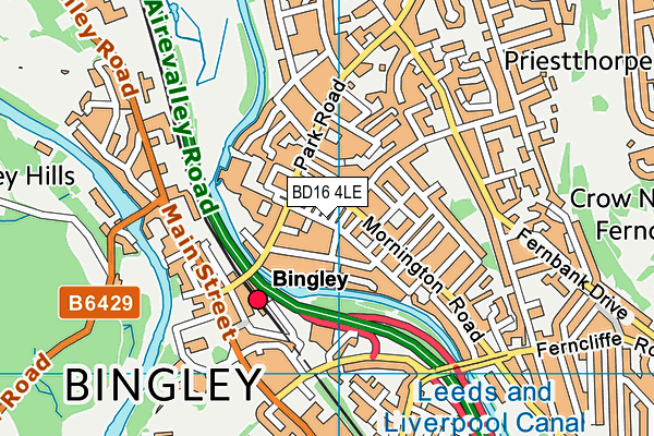 BD16 4LE map - OS VectorMap District (Ordnance Survey)