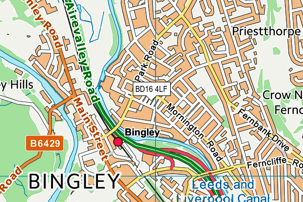 BD16 4LF map - OS VectorMap District (Ordnance Survey)