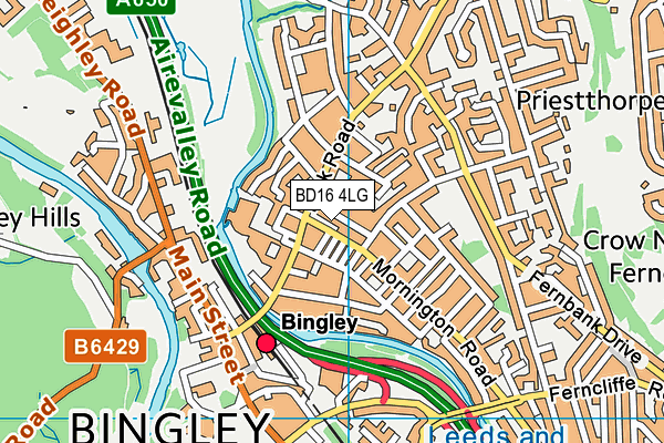 BD16 4LG map - OS VectorMap District (Ordnance Survey)