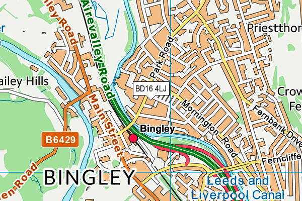 BD16 4LJ map - OS VectorMap District (Ordnance Survey)