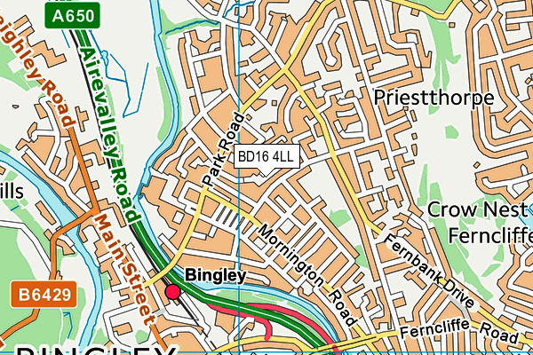 BD16 4LL map - OS VectorMap District (Ordnance Survey)