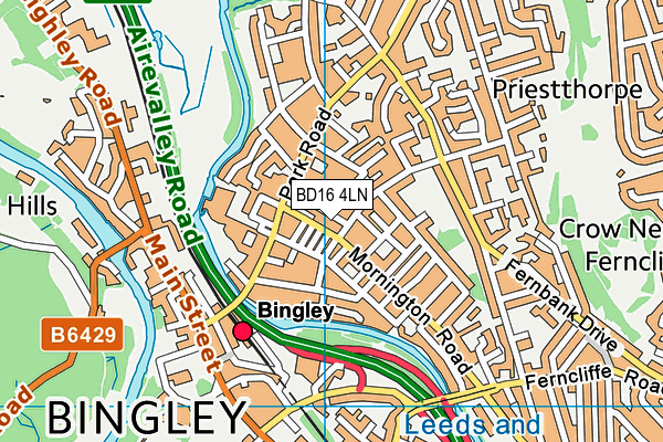 BD16 4LN map - OS VectorMap District (Ordnance Survey)