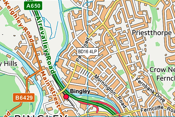 BD16 4LP map - OS VectorMap District (Ordnance Survey)