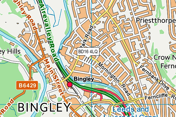 BD16 4LQ map - OS VectorMap District (Ordnance Survey)