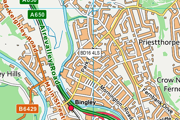 BD16 4LS map - OS VectorMap District (Ordnance Survey)