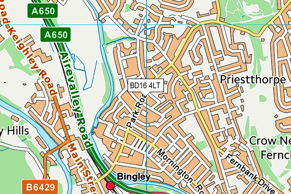 BD16 4LT map - OS VectorMap District (Ordnance Survey)