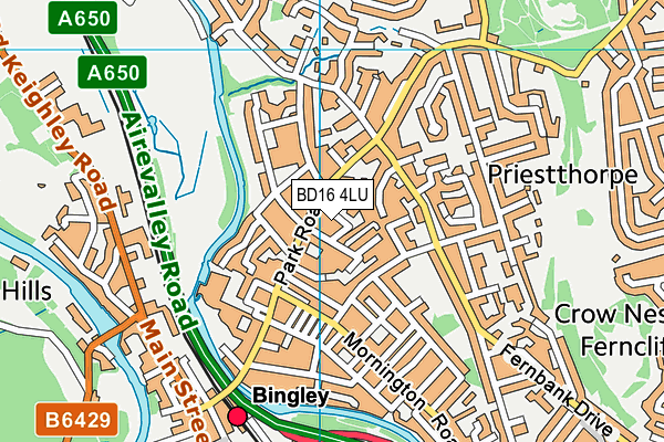 BD16 4LU map - OS VectorMap District (Ordnance Survey)