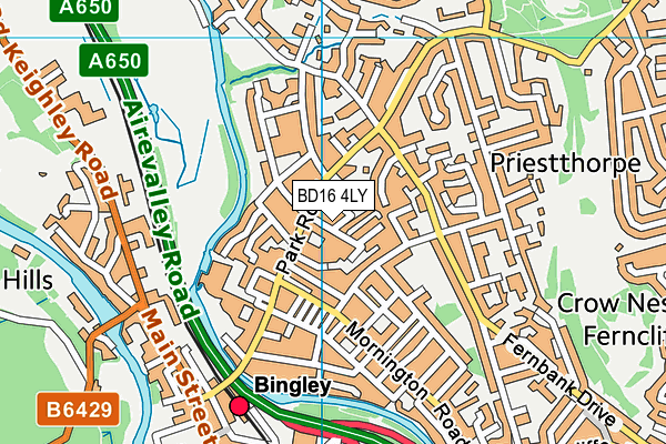 BD16 4LY map - OS VectorMap District (Ordnance Survey)