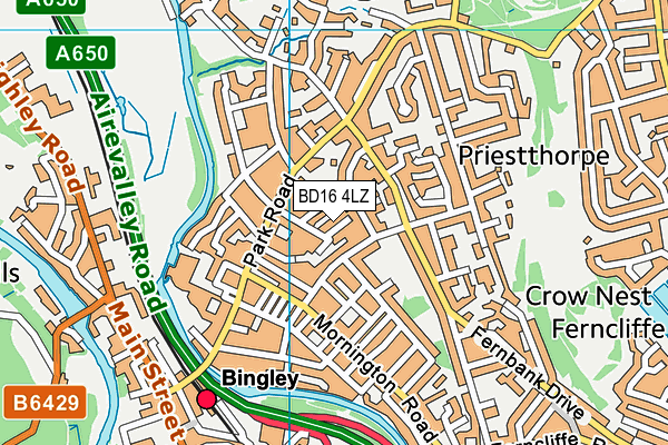 BD16 4LZ map - OS VectorMap District (Ordnance Survey)