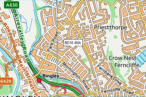 BD16 4NA map - OS VectorMap District (Ordnance Survey)