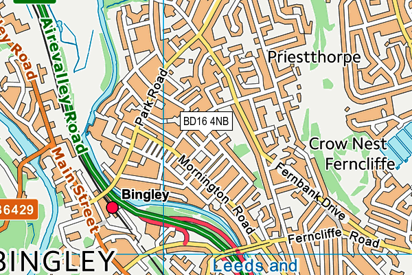 BD16 4NB map - OS VectorMap District (Ordnance Survey)