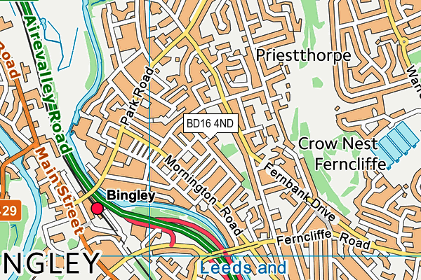 BD16 4ND map - OS VectorMap District (Ordnance Survey)