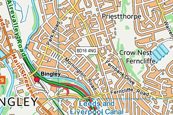 BD16 4NG map - OS VectorMap District (Ordnance Survey)