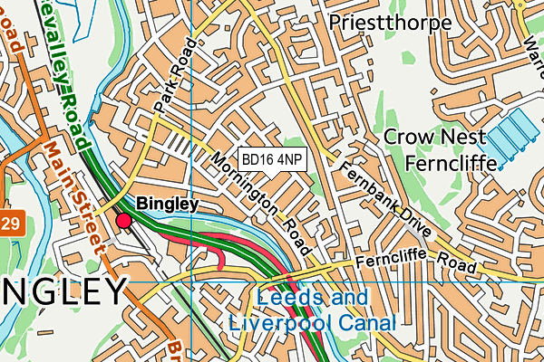 BD16 4NP map - OS VectorMap District (Ordnance Survey)