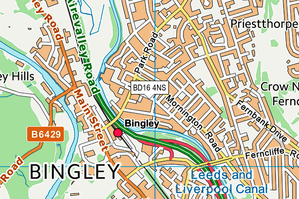 BD16 4NS map - OS VectorMap District (Ordnance Survey)