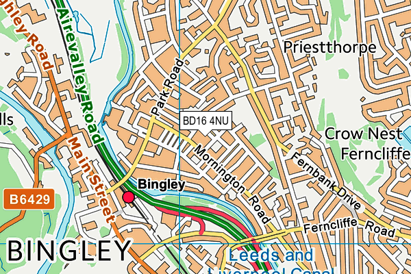 BD16 4NU map - OS VectorMap District (Ordnance Survey)