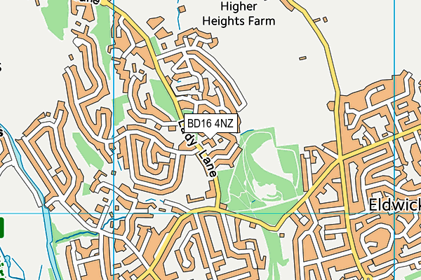 BD16 4NZ map - OS VectorMap District (Ordnance Survey)