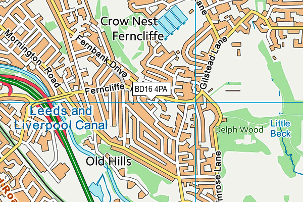 BD16 4PA map - OS VectorMap District (Ordnance Survey)