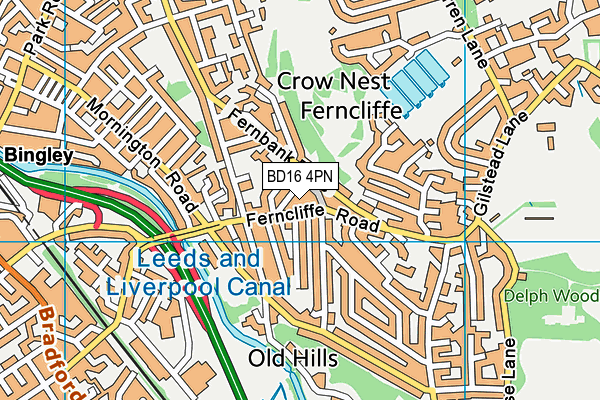 BD16 4PN map - OS VectorMap District (Ordnance Survey)