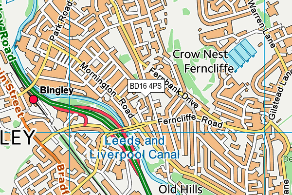 BD16 4PS map - OS VectorMap District (Ordnance Survey)