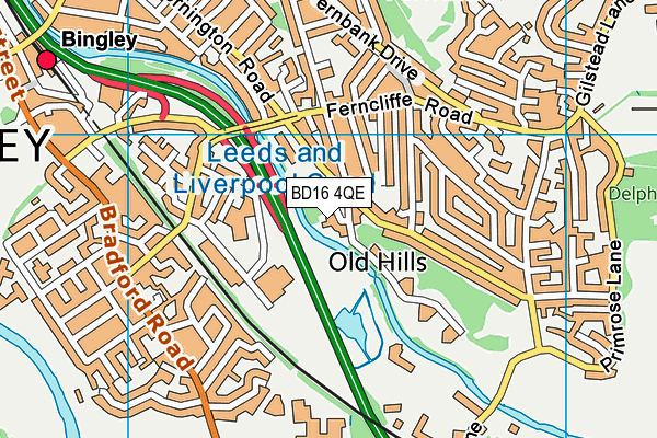 BD16 4QE map - OS VectorMap District (Ordnance Survey)