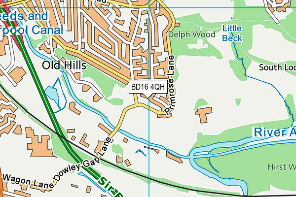 BD16 4QH map - OS VectorMap District (Ordnance Survey)