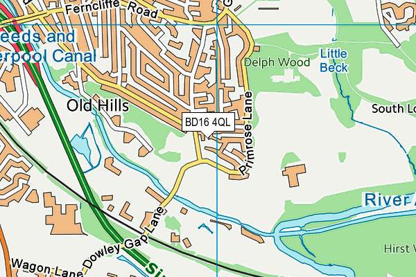 BD16 4QL map - OS VectorMap District (Ordnance Survey)