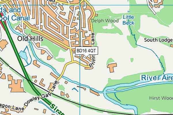 BD16 4QT map - OS VectorMap District (Ordnance Survey)