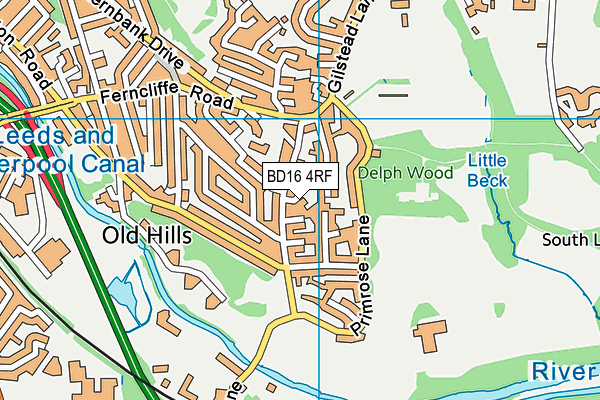 BD16 4RF map - OS VectorMap District (Ordnance Survey)