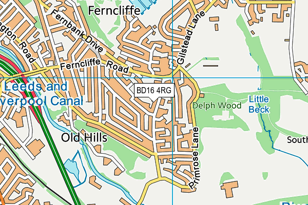 BD16 4RG map - OS VectorMap District (Ordnance Survey)
