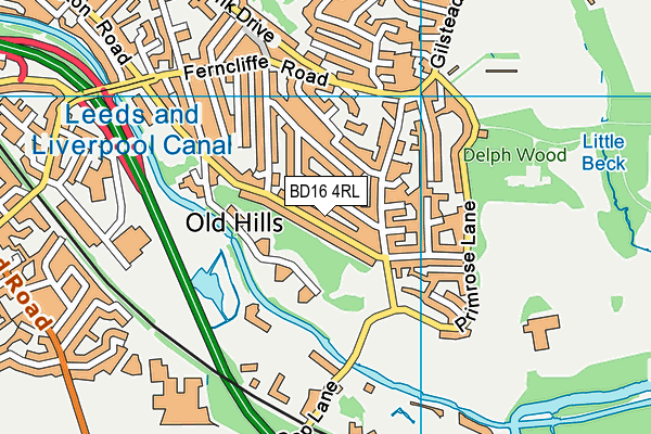 BD16 4RL map - OS VectorMap District (Ordnance Survey)