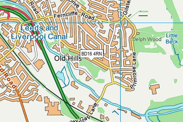 BD16 4RN map - OS VectorMap District (Ordnance Survey)