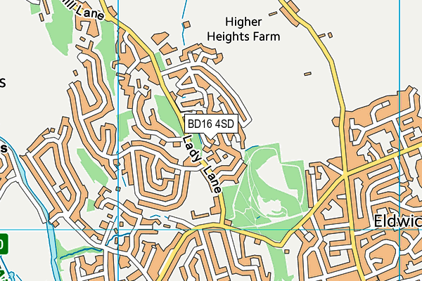 BD16 4SD map - OS VectorMap District (Ordnance Survey)