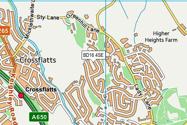 BD16 4SE map - OS VectorMap District (Ordnance Survey)