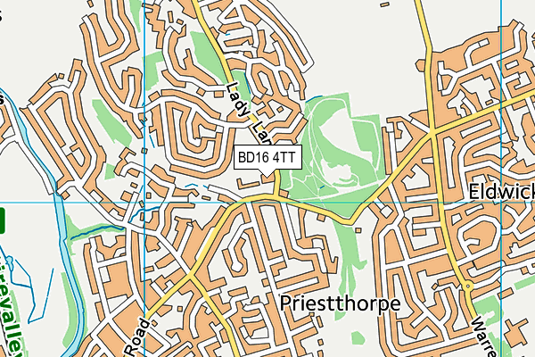 BD16 4TT map - OS VectorMap District (Ordnance Survey)