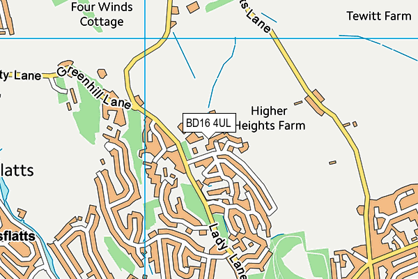 BD16 4UL map - OS VectorMap District (Ordnance Survey)