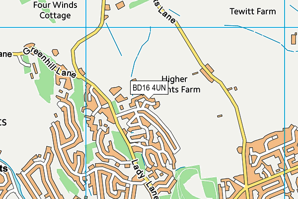 BD16 4UN map - OS VectorMap District (Ordnance Survey)