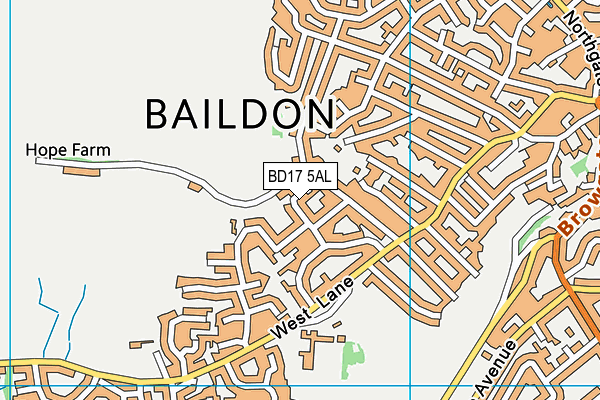 BD17 5AL map - OS VectorMap District (Ordnance Survey)