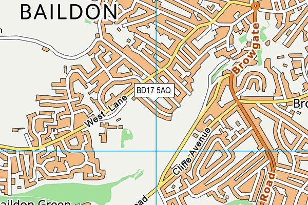 BD17 5AQ map - OS VectorMap District (Ordnance Survey)