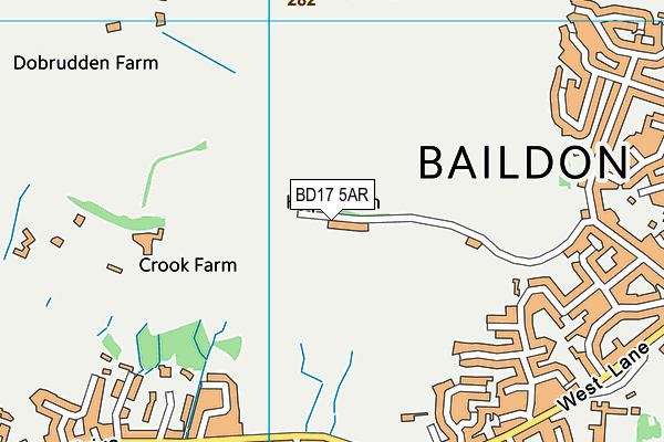 BD17 5AR map - OS VectorMap District (Ordnance Survey)