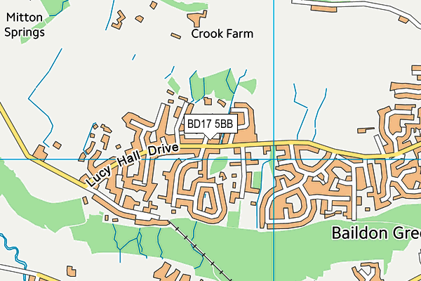 BD17 5BB map - OS VectorMap District (Ordnance Survey)