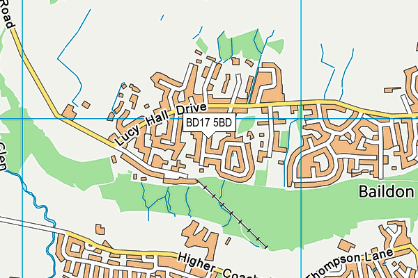 BD17 5BD map - OS VectorMap District (Ordnance Survey)