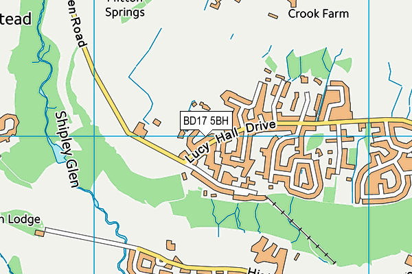 BD17 5BH map - OS VectorMap District (Ordnance Survey)